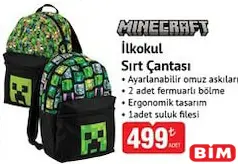 MİNECRAFT İLKOKUL SIRT ÇANTASI